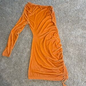 Orange SHEIN One Shoulder Mini dress